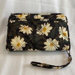 Lug Zeppelin 2 Lg Quilted RFID Wallet/Wristlet in “Autumn Daisies”